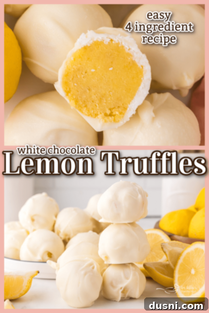 Beautifully arranged easy lemon truffles with a scattering of fresh lemon zest.