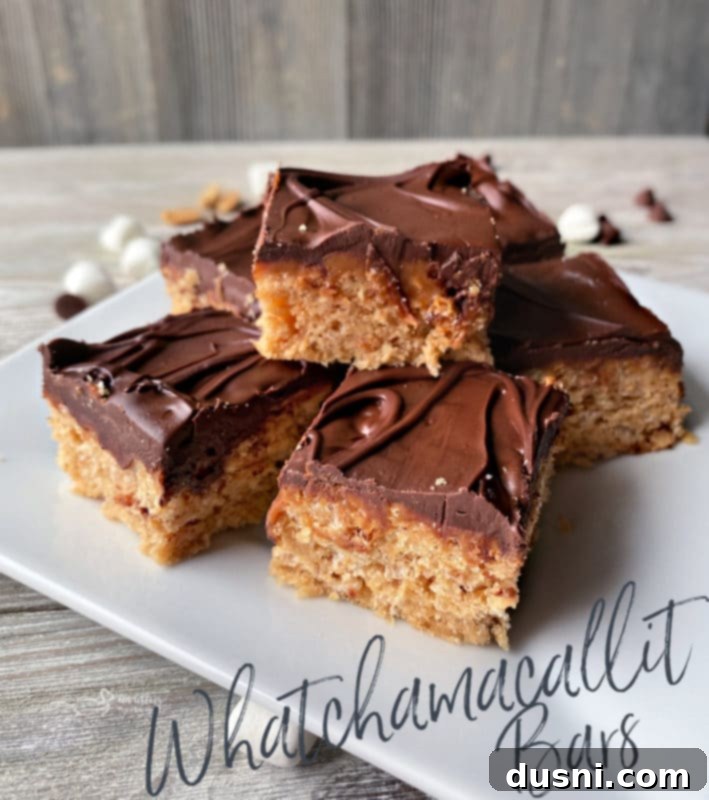 Coconut Almond Brownie Bites 7 Plated Whatchamacallit Bars, showcasing a delicious candy bar inspired dessert