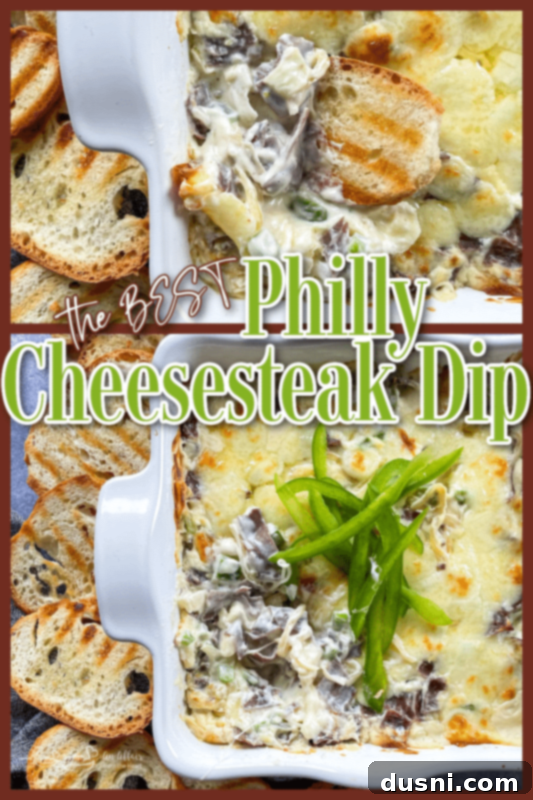 two images of philly dip 