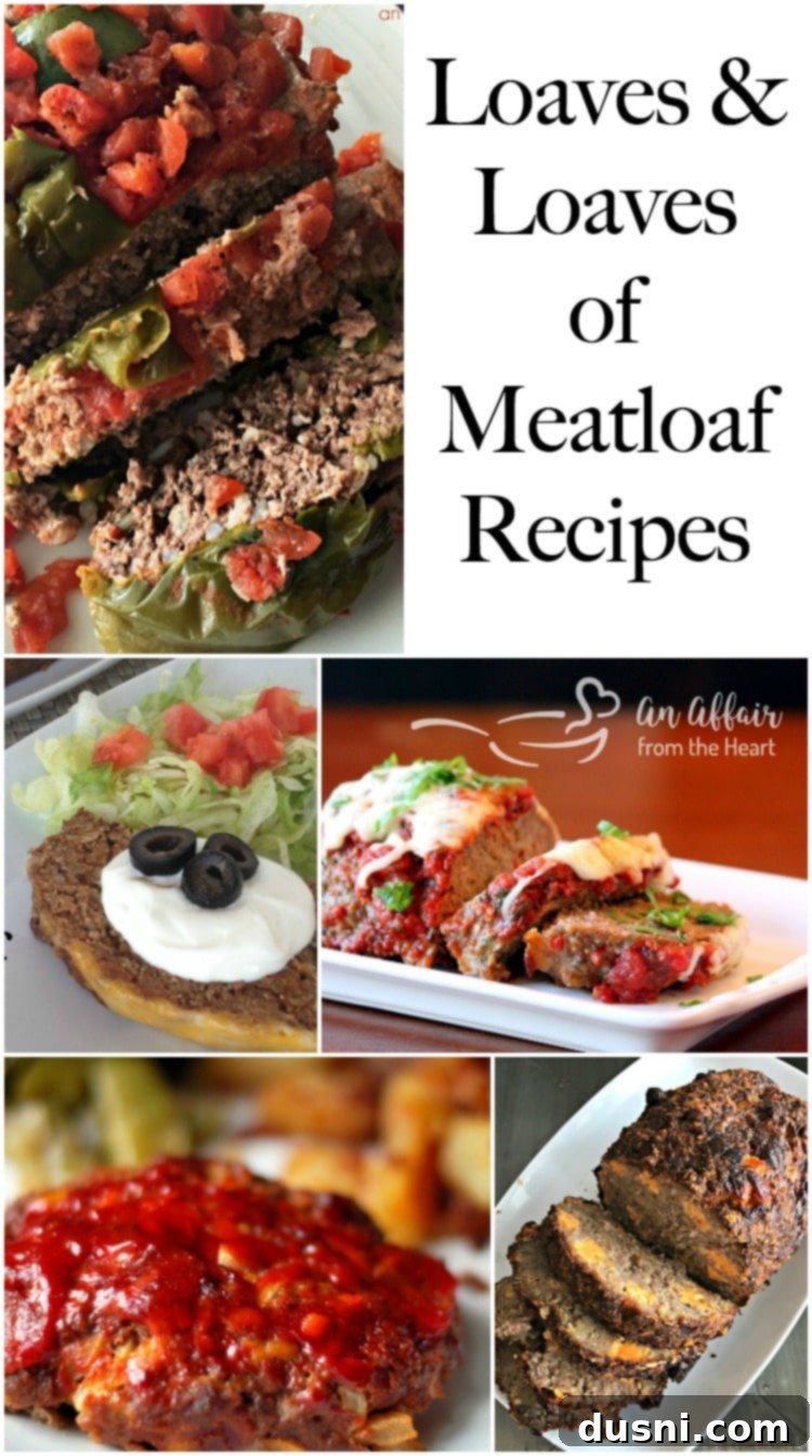 Another enticing collection of various meatloaf recipes, showcasing different presentations