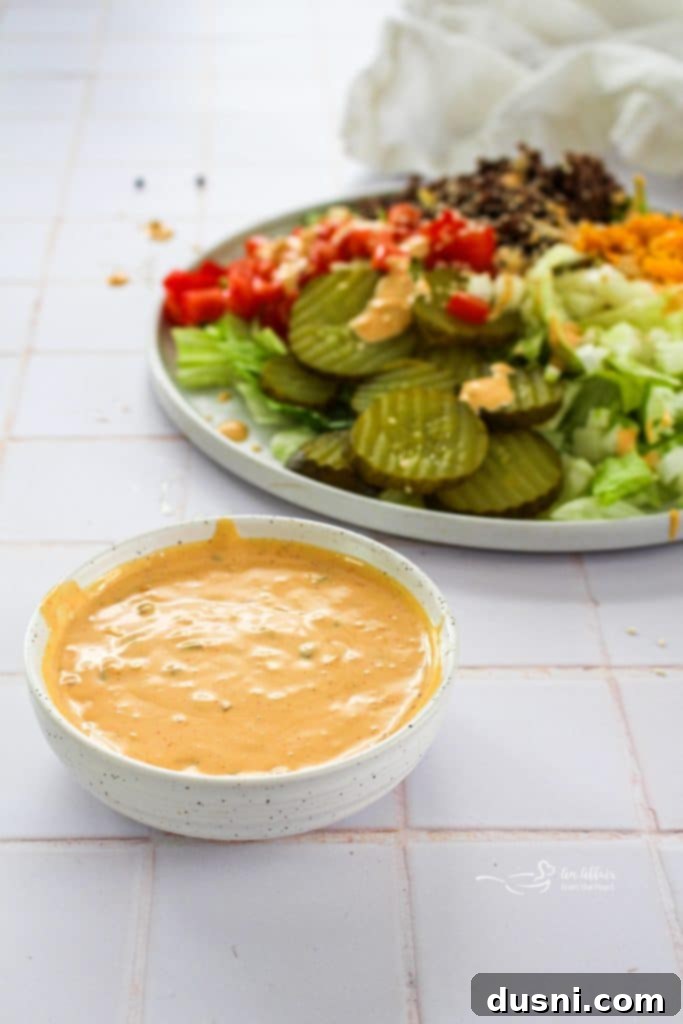 Big Mac Salad in a bowl, ready to be eaten.