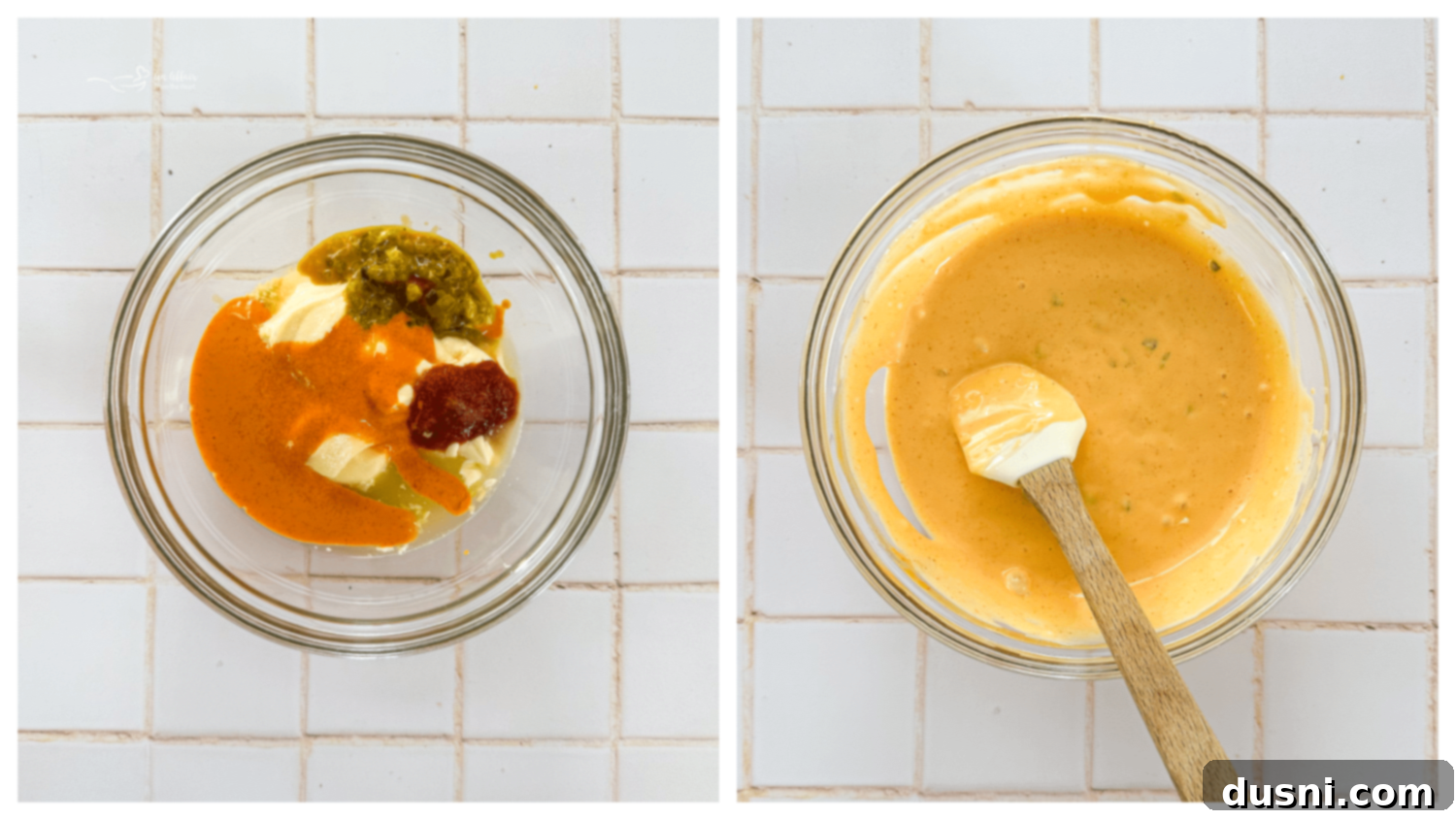 Step-by-step image of making the Big Mac sauce.