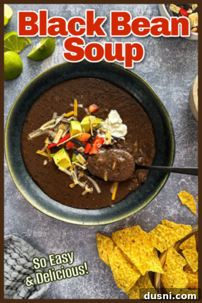 Hearty Black Bean Soup Made Simple 13 A beautifully composed flat lay of black bean soup ingredients, ready for cooking.