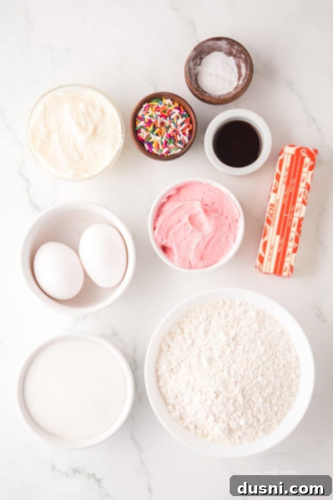 Delicious Frosted Sugar Cookie Cups 4 Various sugar cookie cups with different frosting colors and sprinkles.