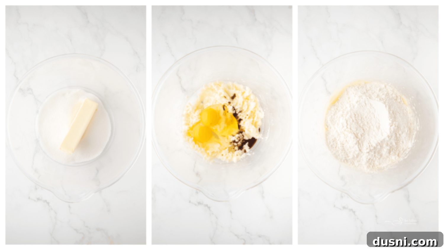 Delicious Frosted Sugar Cookie Cups 6 Mixing melted butter and sugar in a large bowl with an electric mixer.