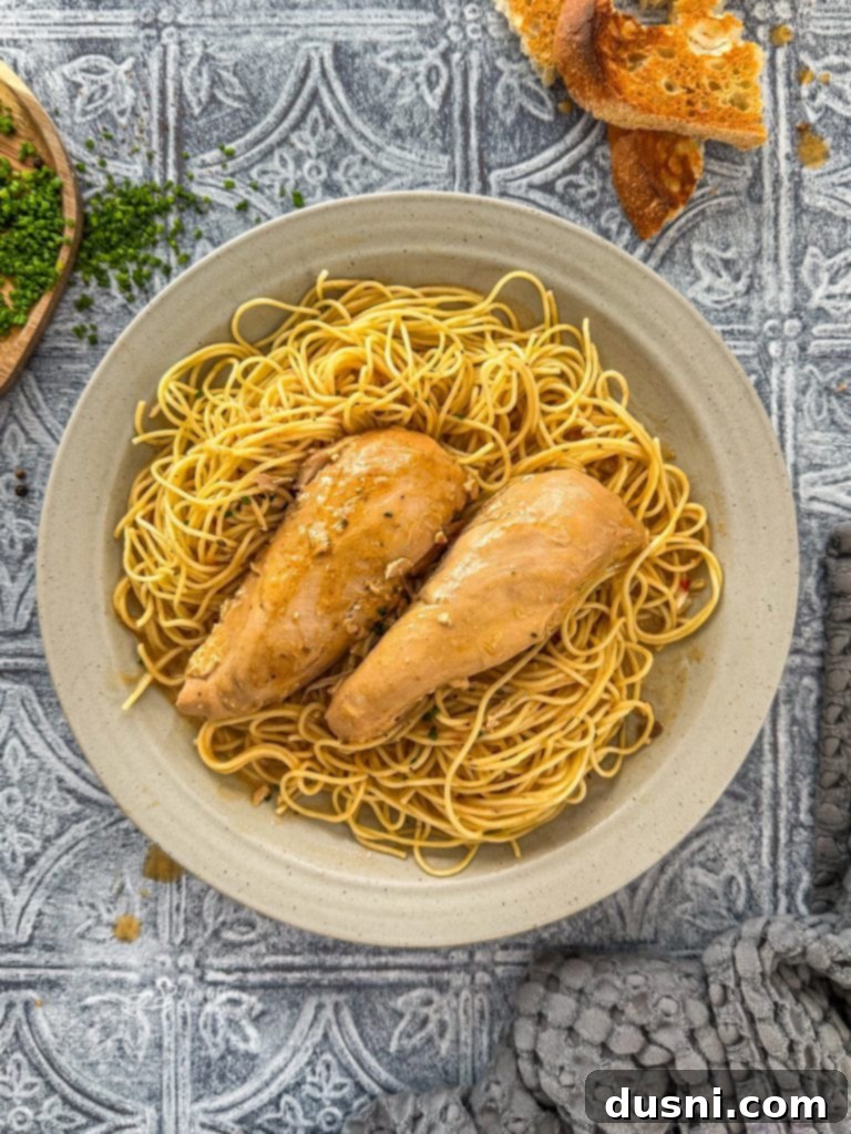 Step 4: Cooked angel hair pasta ready to be served.