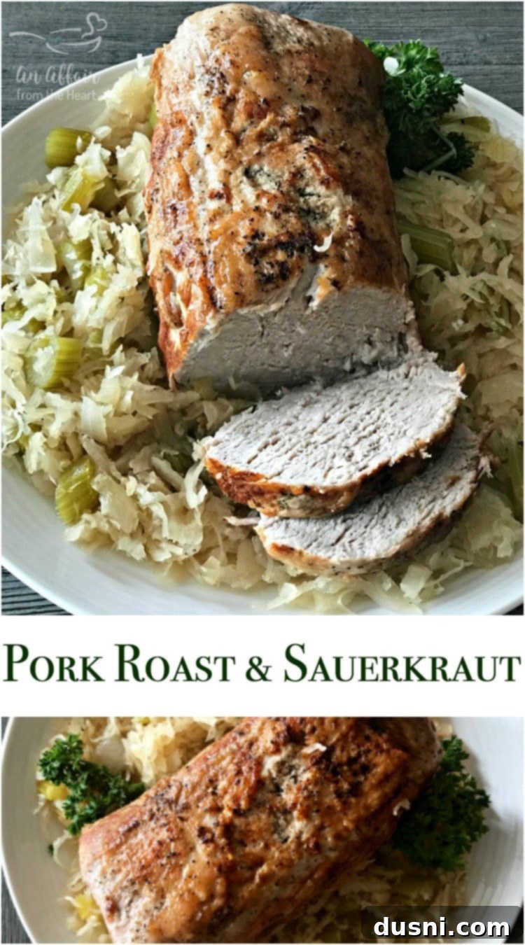 Pork Roast & Sauerkraut - An Affair from the Heart, beautifully plated