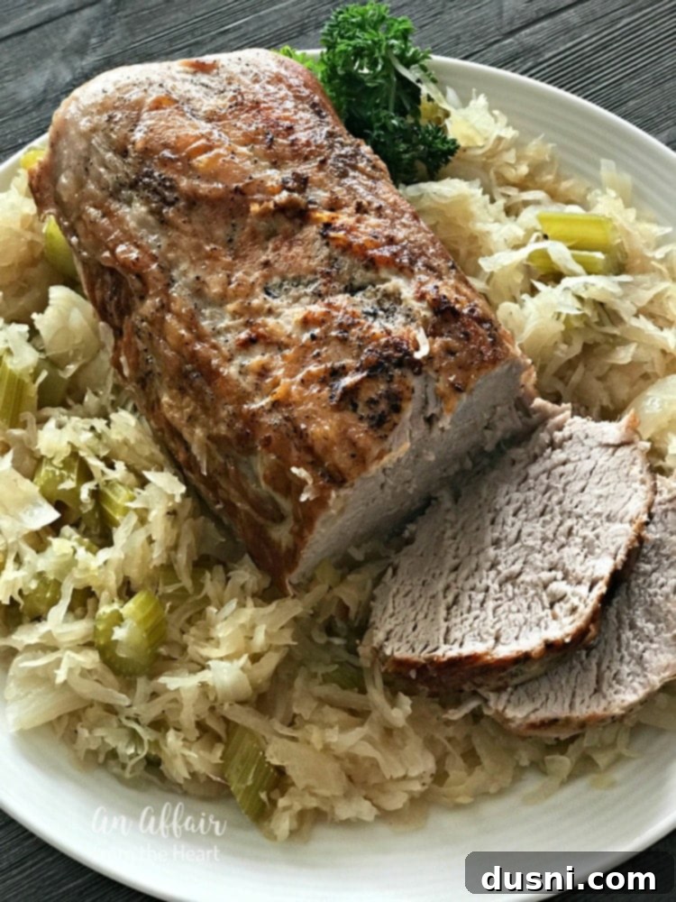 Pork Roast & Sauerkraut, ready for the oven