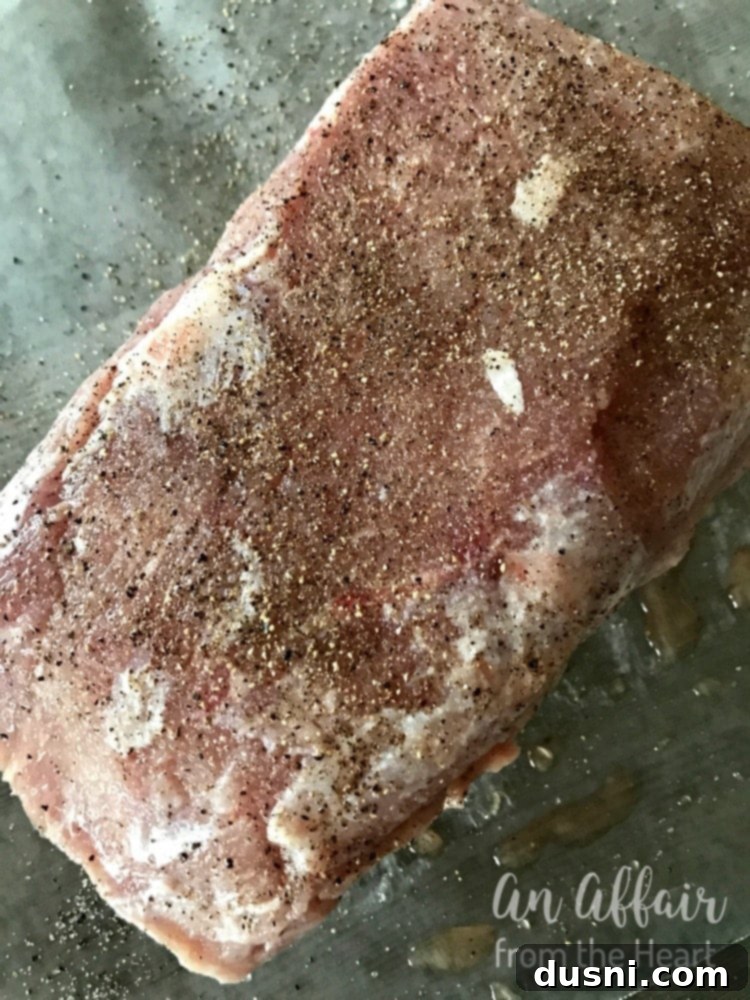 Pork Roast & Sauerkraut, showing prep steps