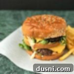 Side view of Copy Cat McDonald's Big Mac