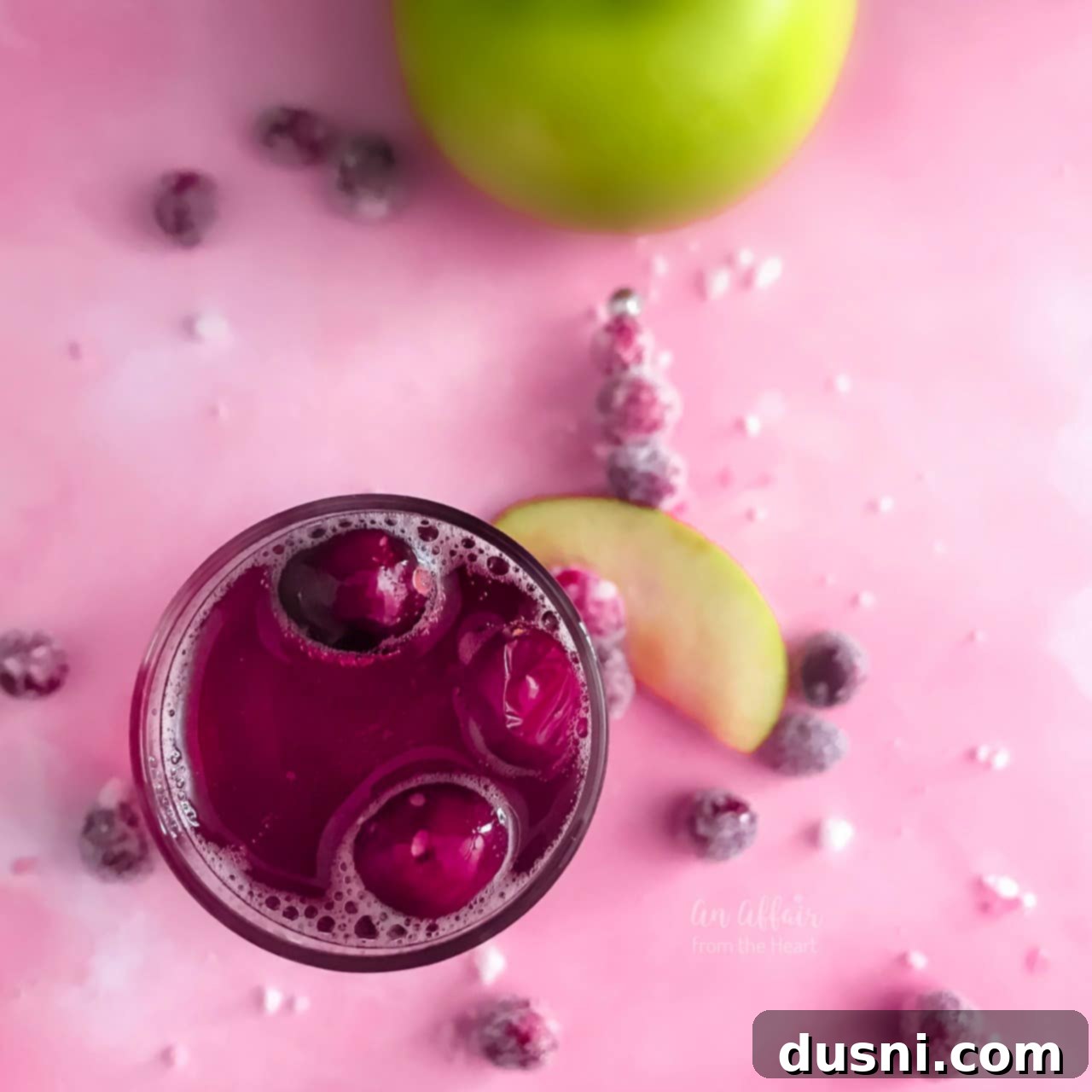 Ruby Apple Sparkler 7 CranApple Fizz Cocktail top view