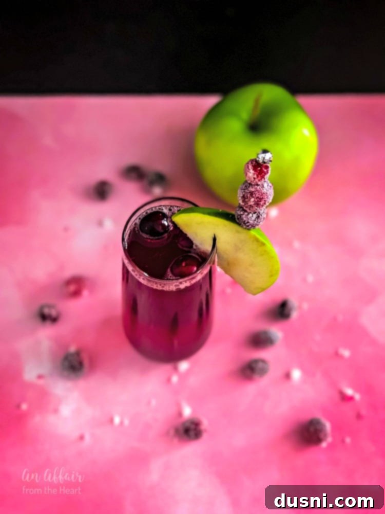 Ruby Apple Sparkler 8 CranApple Fizz Cocktail with fresh cranberries