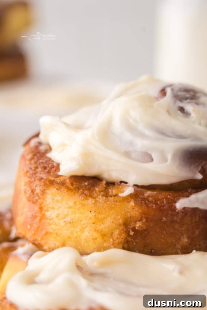 Air Fryer Cinnamon Roll Perfection 9 Air fryer cinnamon rolls, perfect for pinning to Pinterest boards.