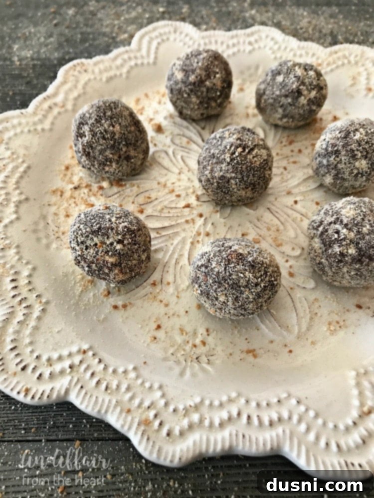 Decadent Mocha Rum Truffles 12 Plated Mocha Rum Balls rolled in crushed vanilla wafers