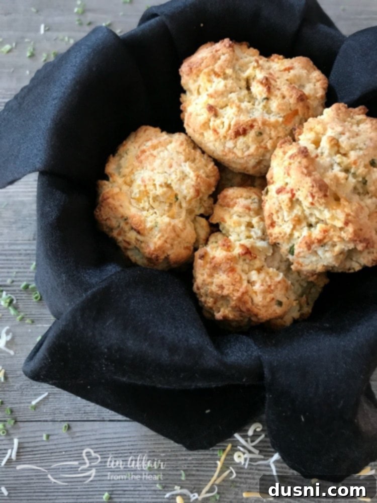 Golden brown Cheesy Cornbread Drop Biscuits ready to serve