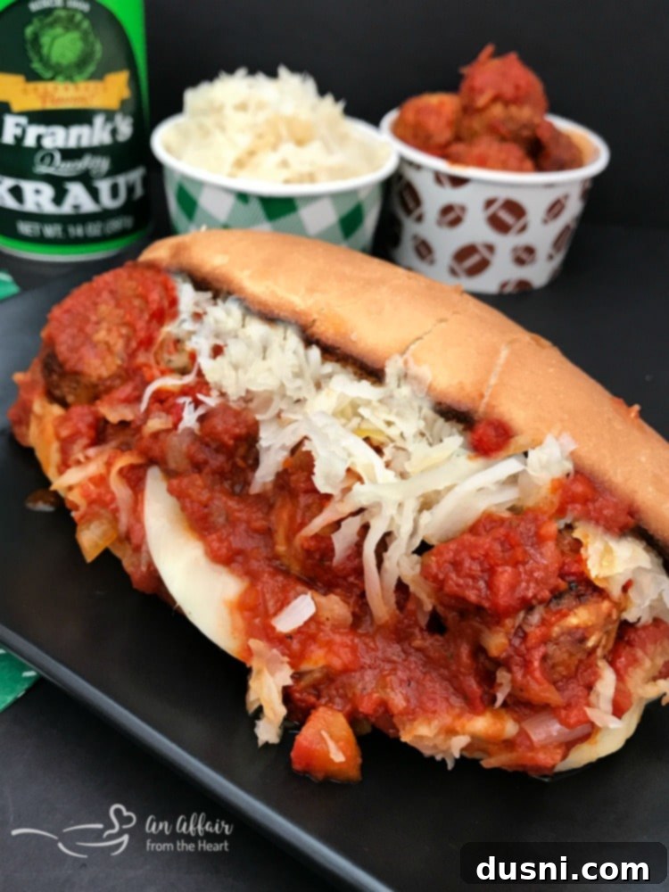 Instant Pot Twisted Meatball Subs with Frank's Kraut