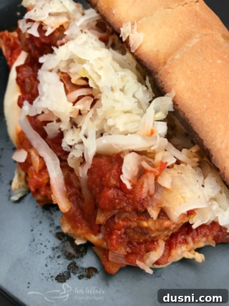 Instant Pot Twisted Meatball Subs - ready to eat