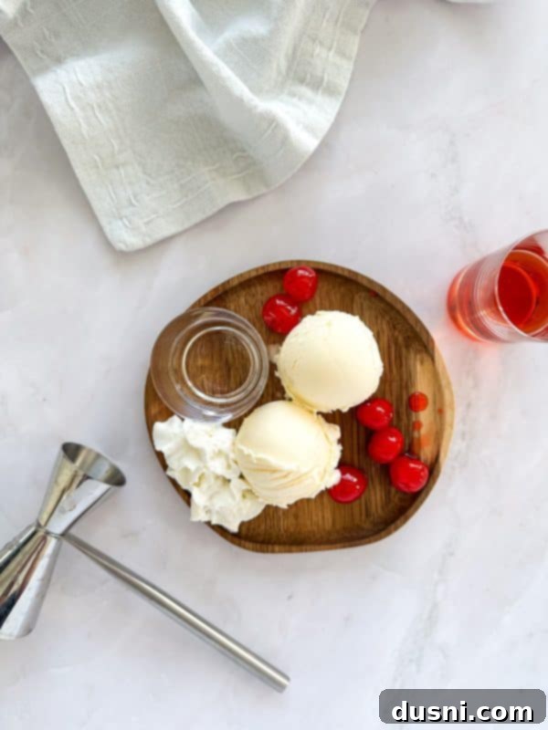 Velvet Almond Blush 4 Close up of two Pink Squirrel cocktails.