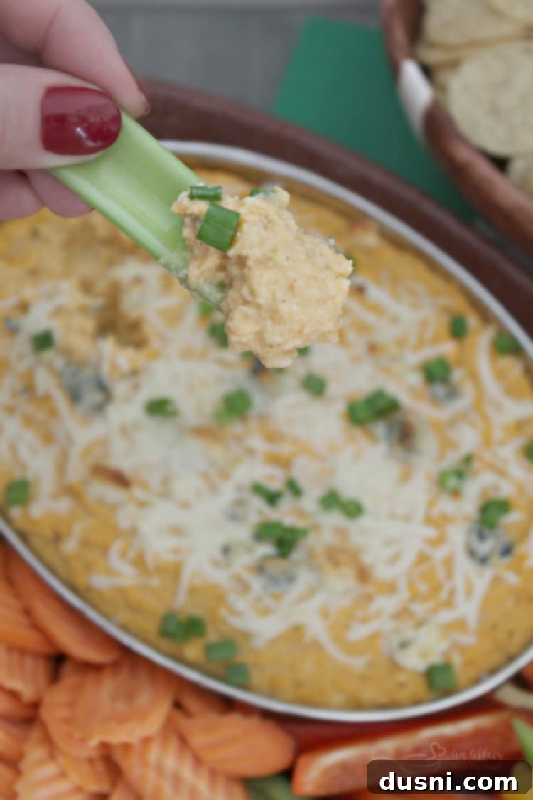 Spicy Buffalo Cauliflower Dip 15 Buffalo Cauliflower Dip ready to be served