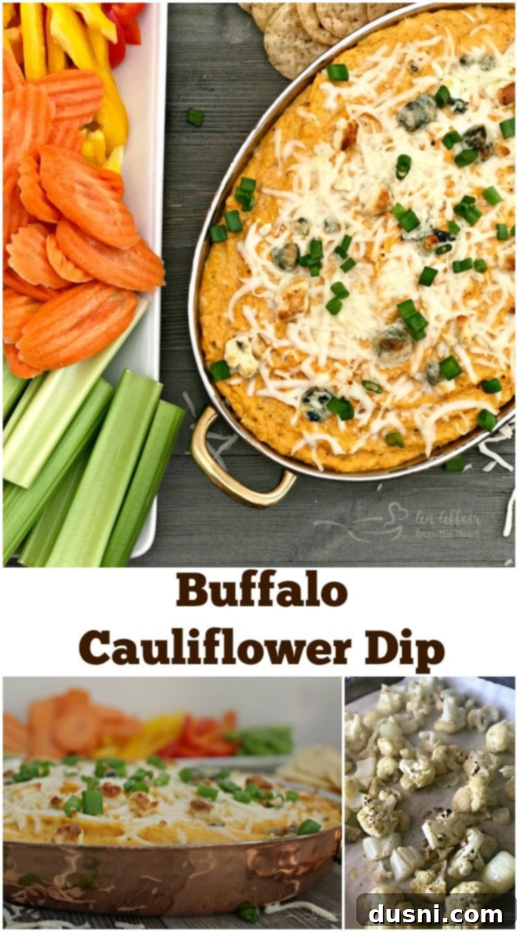 Spicy Buffalo Cauliflower Dip 3 Buffalo Cauliflower Dip - An Affair from the Heart