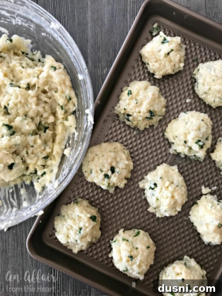 Forming Arancini balls and refrigerating them for easier handling