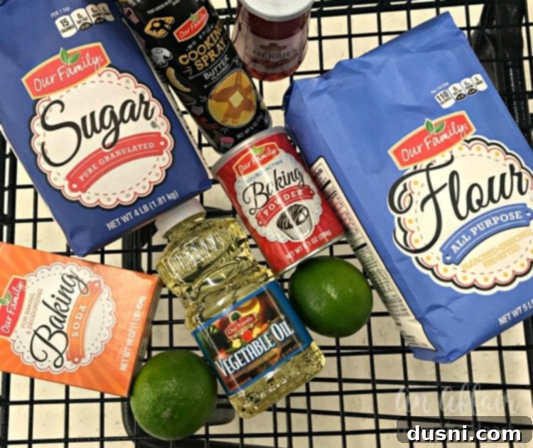 Ingredients for Cherry Limeade Baked Donuts featuring 'Our Family' brand products from Family Fare Supermarkets