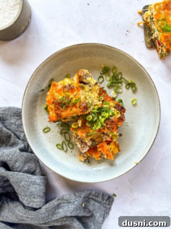 Sausage crescent breakfast casserole fresh out of the oven
