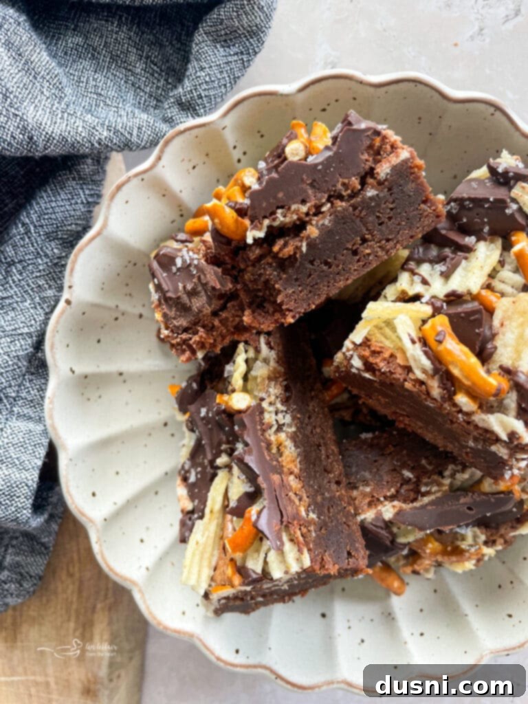 Close-Up of Brownies on Plate
