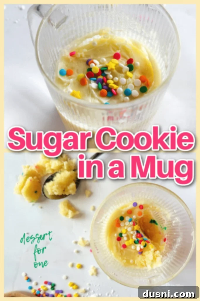 Finished Sugar Cookie in a Mug