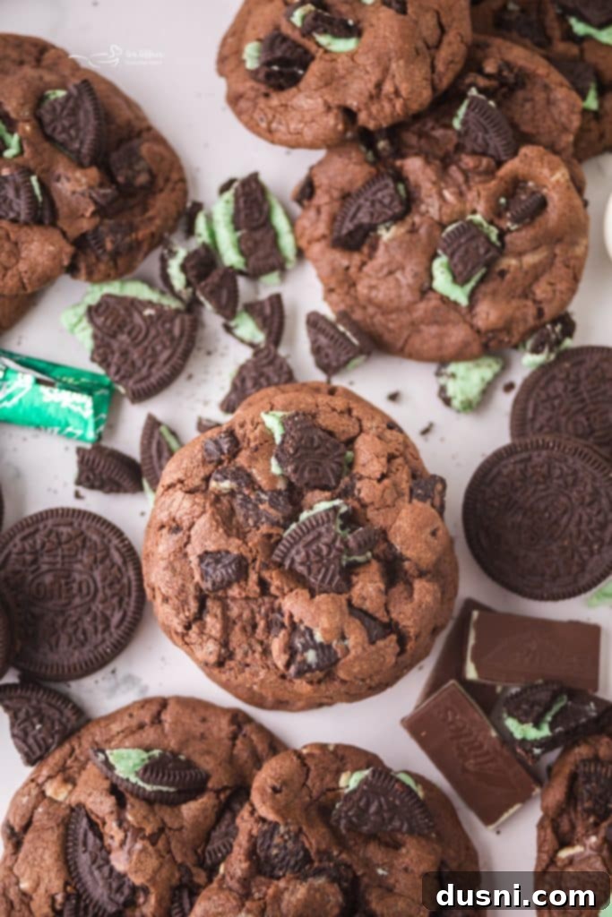 Stacked Chocolate Mint Oreo Cookies