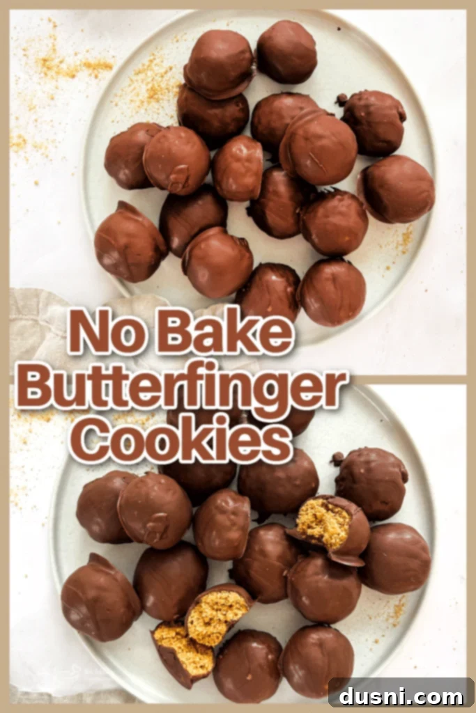 Frozen No-Bake Butterfinger Cookies