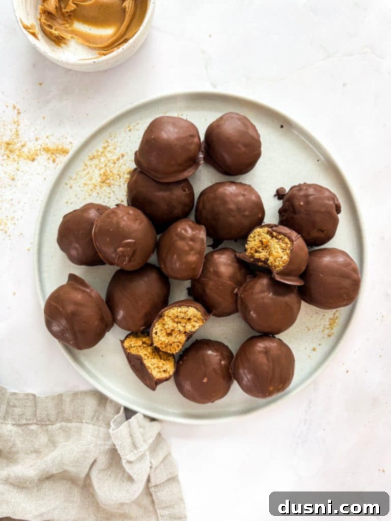 Chocolate Dipped No-Bake Butterfinger Cookies