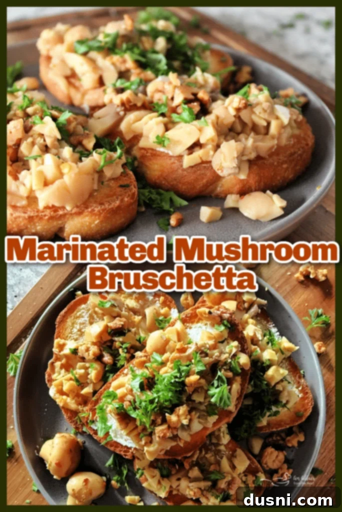 Finished Mushroom Bruschetta