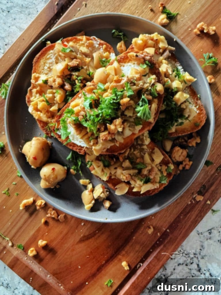 Quick and Easy Mushroom Bruschetta
