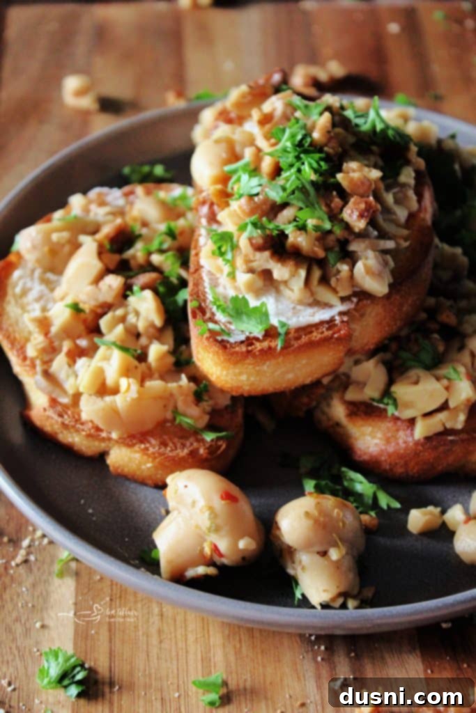 Homemade Mushroom Bruschetta