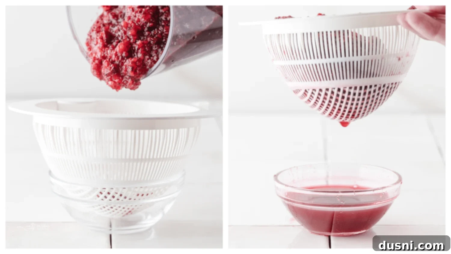 Draining Cranberry Relish