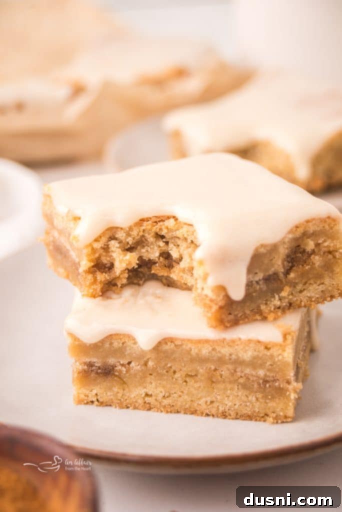 Close-up of Brown Sugar Cinnamon Pop Tart Bars
