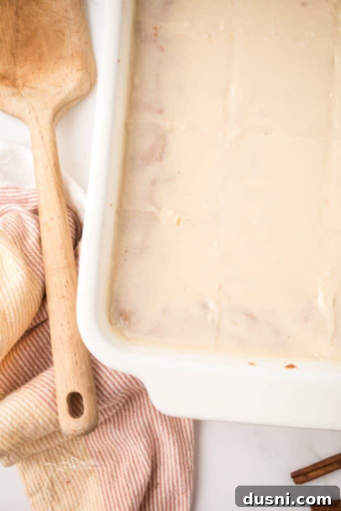 Whisking together the icing ingredients