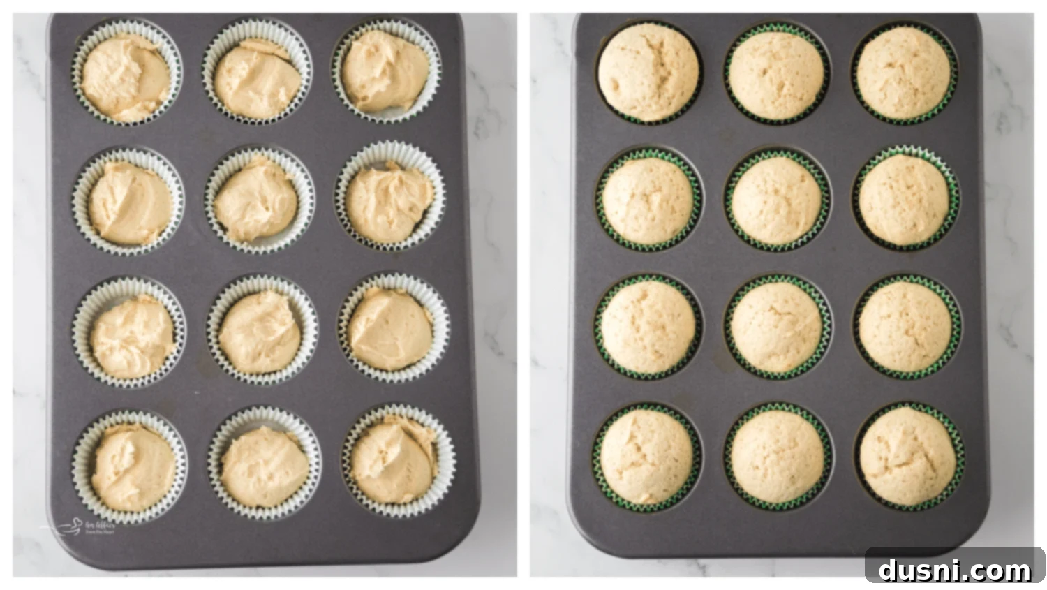 Filling Cupcake Liners with Key Lime Batter