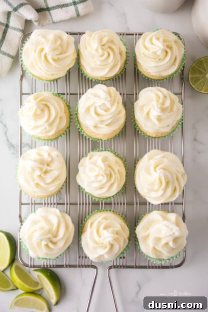 Key Lime Cupcakes Ready to Frost