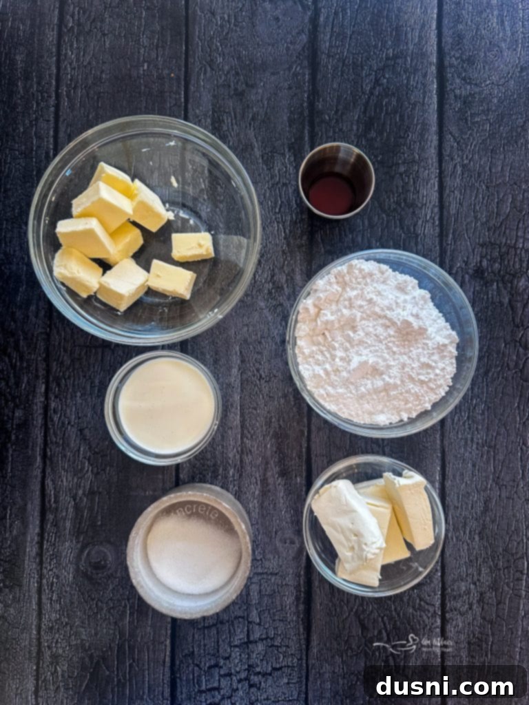 Cream Cheese Frosting Ingredients