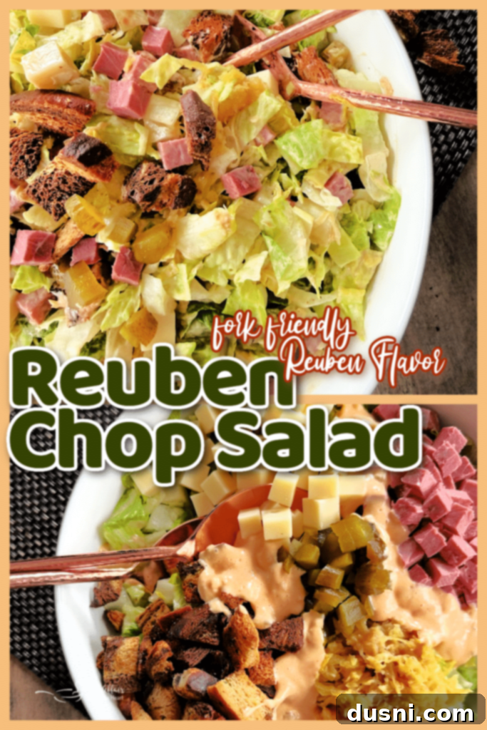 Reuben Chopped Salad 9 Reuben Chop Salad served in a clear bowl